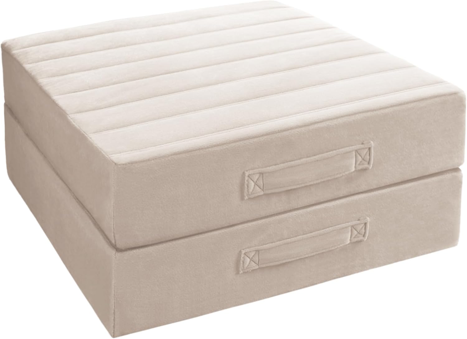 Codi High Density Foam Floor Pillow 2 Sets, 5" Thick Large Meditation Cushions Seating for Adults and Yoga Sitting, Washable Thick Couch Cushion with Soft Tufted Covers - 22 inch Coffee