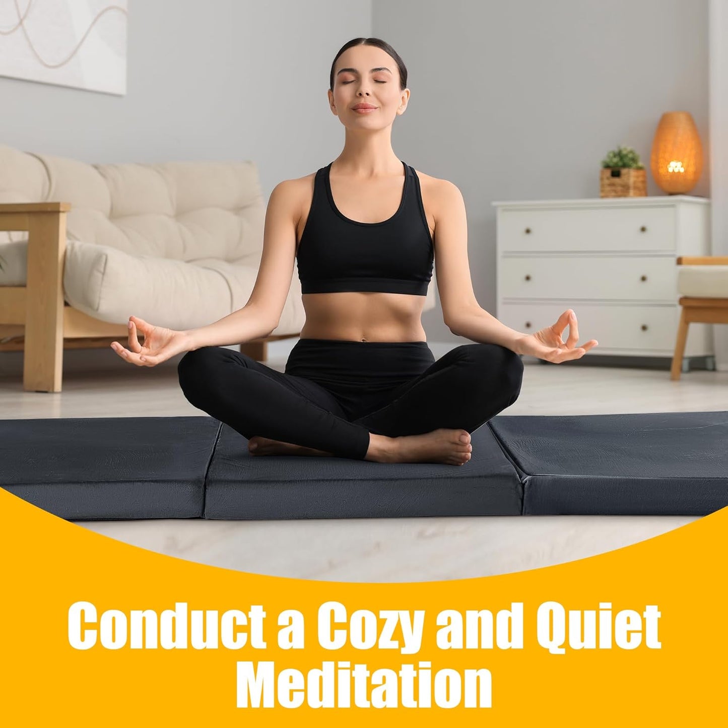 BALAPET Floor Lounger Pillow,Foldable Soft Memory Foam Floor Pillow Portable 3-Piece Folding Pillow with Handle,Suit for Meditation,Playing,Yoga,Reading,Sleeping(Dark Gray)