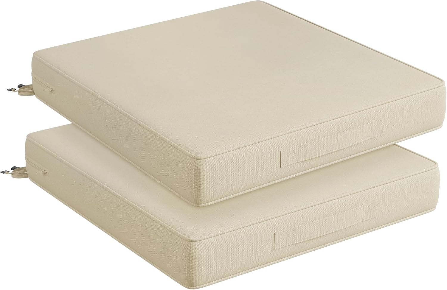 Codi High Density Foam Floor Pillow 2 Sets, 5" Thick Large Meditation Cushions Seating for Adults and Yoga Sitting, Washable Thick Couch Cushion with Soft Tufted Covers - 22 inch Coffee