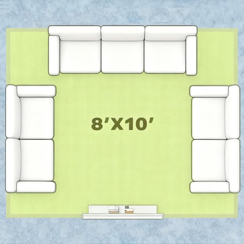 8x10 Rugs for Living Room Washable Green Area Rug Rugs for Bedroom