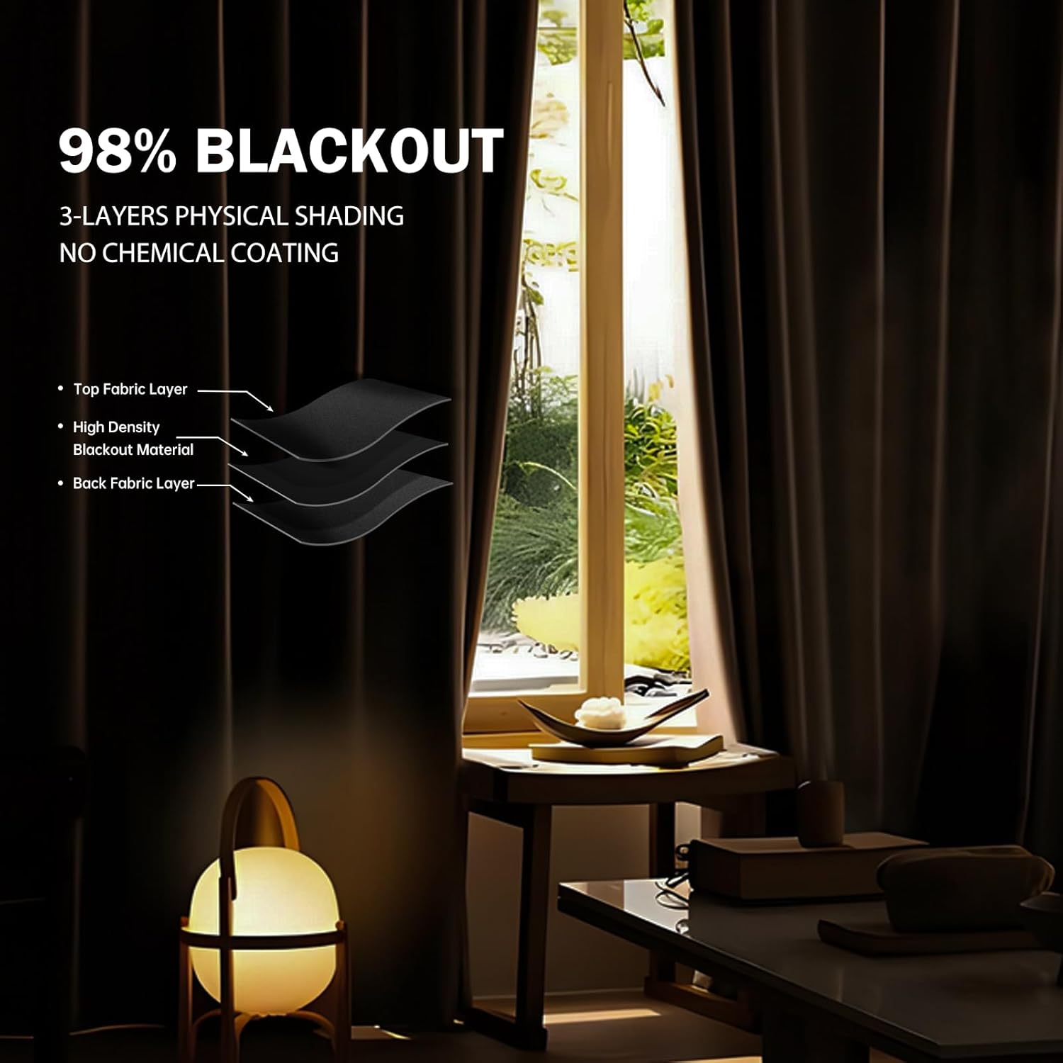 Room Divider Ceiling Mounted Curtains Track Sets Extra Wide Blackout Curtain Flexible Tracks for Bedroom Privacy Partition Separator, 1 Panel Black Drape and White Rail, W8.3 x H8ft