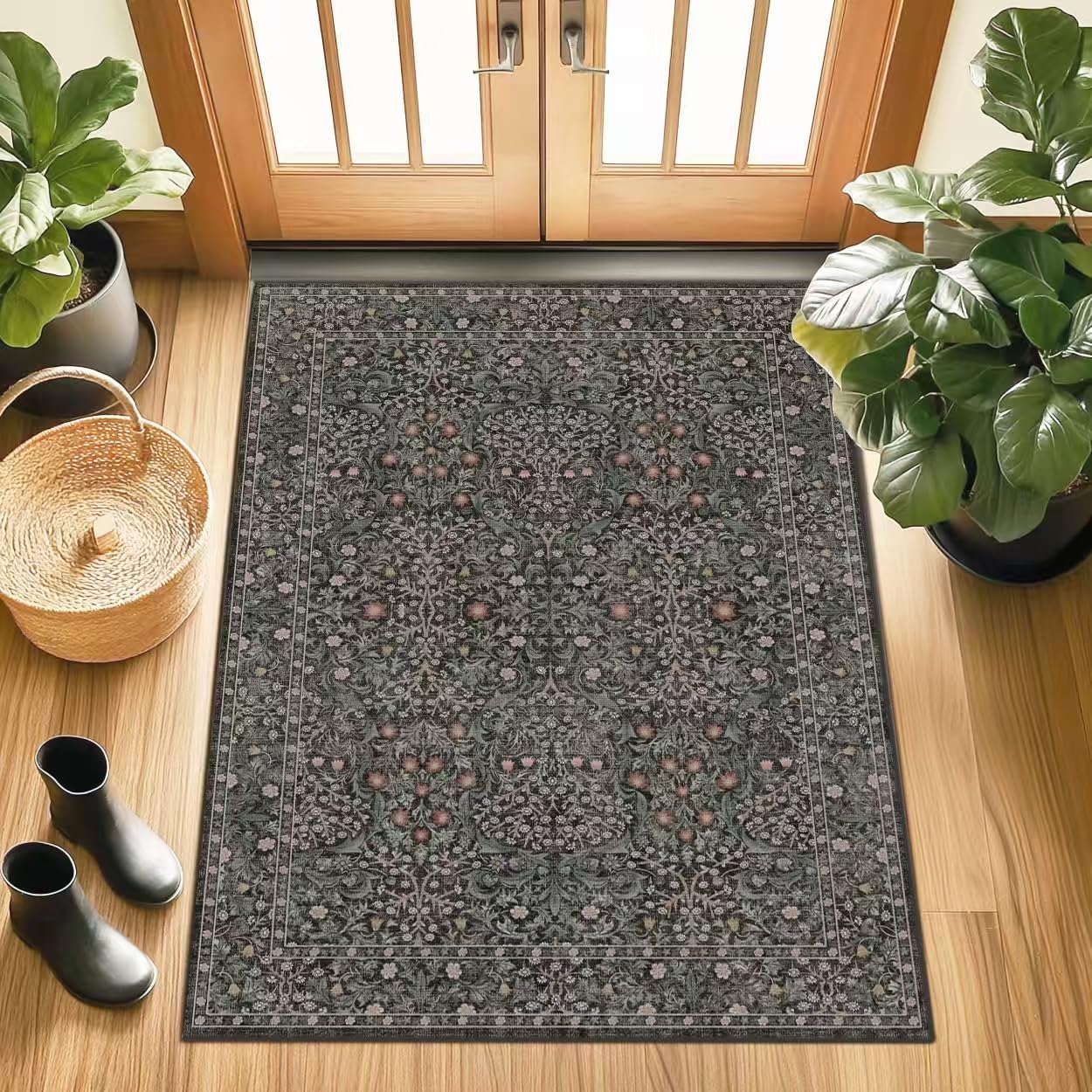 8x10 Rugs for Living Room Washable Green Area Rug Rugs for Bedroom