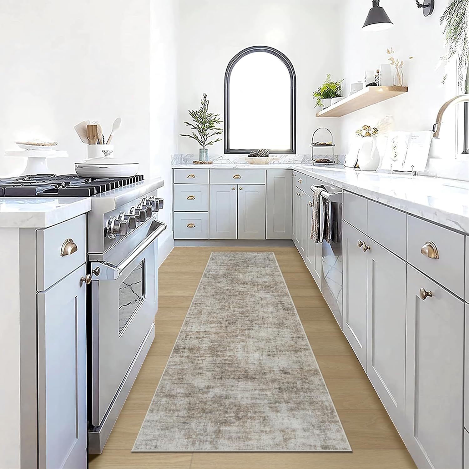 8x10 Area Rugs Washable Rug: Large Modern Abstract Living Room Rug Soft Anti-Skid Thin Carpet Indoor Floor Non-Shedding Carpets for Bedroom Dining Farmhouse Nursery Home Office Black Grey Gold