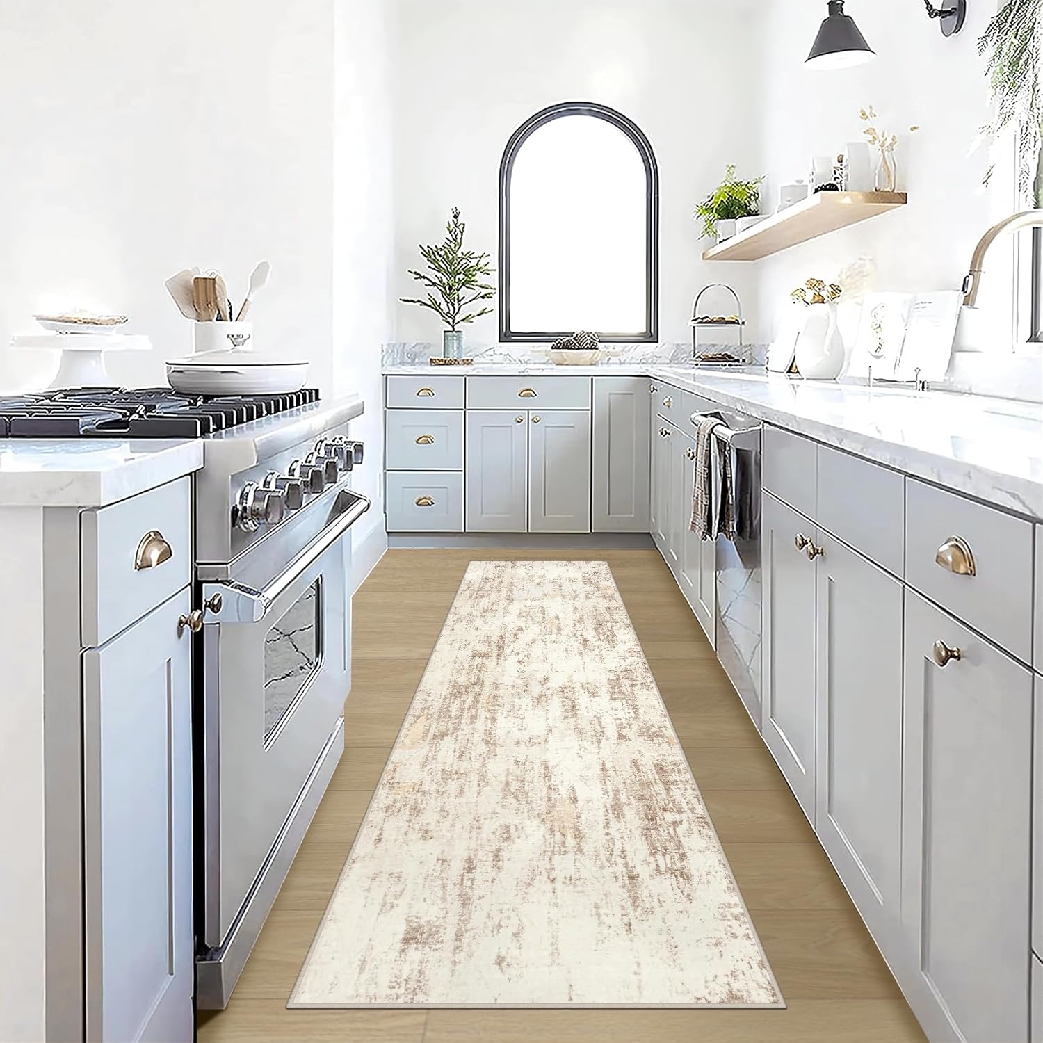 8x10 Area Rugs Washable Rug: Large Modern Abstract Living Room Rug Soft Anti-Skid Thin Carpet Indoor Floor Non-Shedding Carpets for Bedroom Dining Farmhouse Nursery Home Office Black Grey Gold