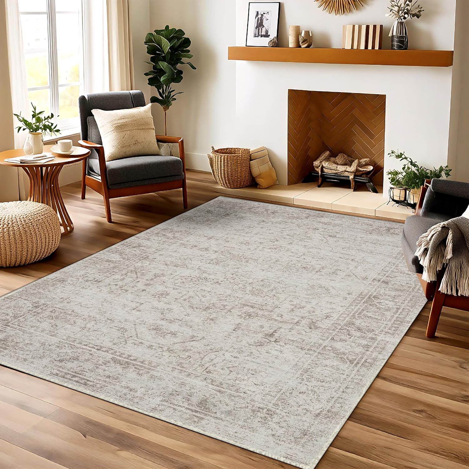 8x10 Rugs for Living Room Washable Green Area Rug Rugs for Bedroom