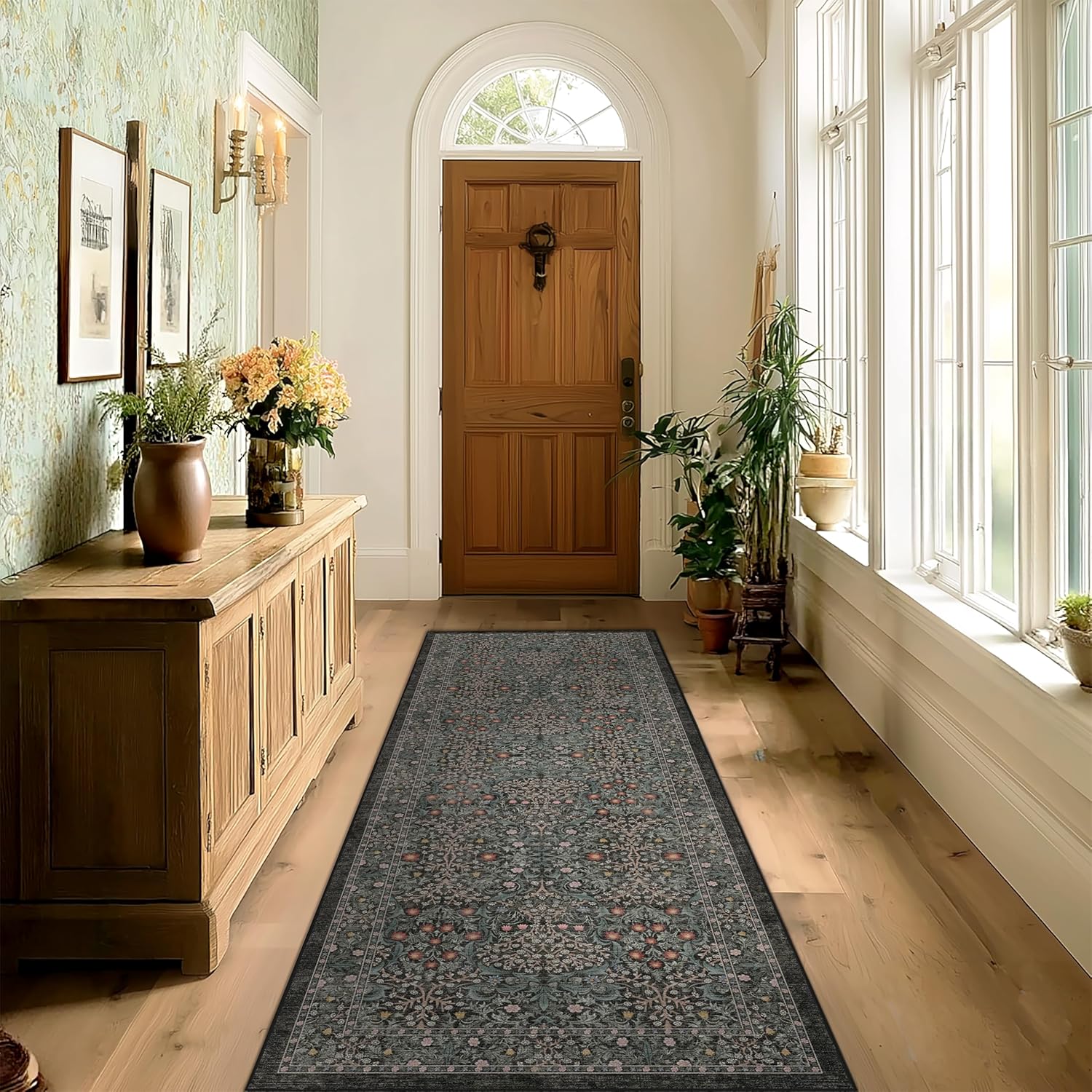 8x10 Rugs for Living Room Washable Green Area Rug Rugs for Bedroom