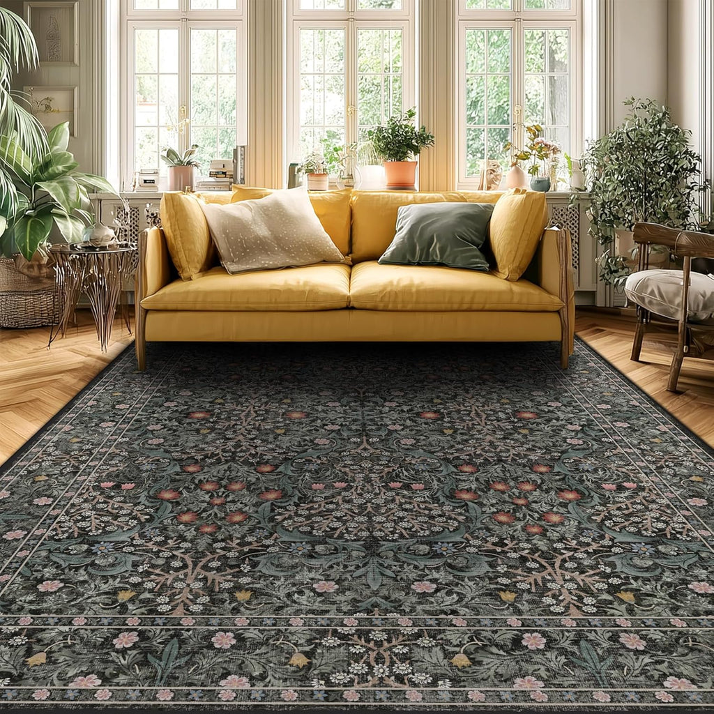 8x10 Rugs for Living Room Washable Green Area Rug Rugs for Bedroom